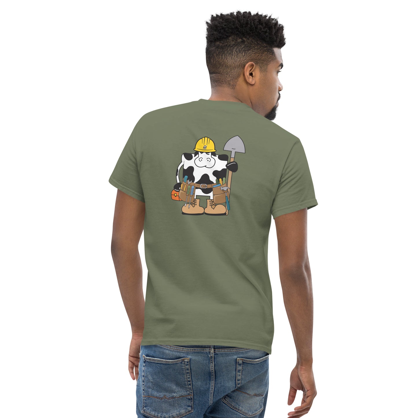 Construction Cow Adult Tee