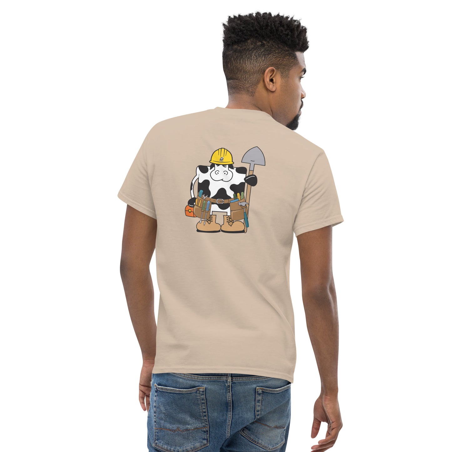 Construction Cow Adult Tee