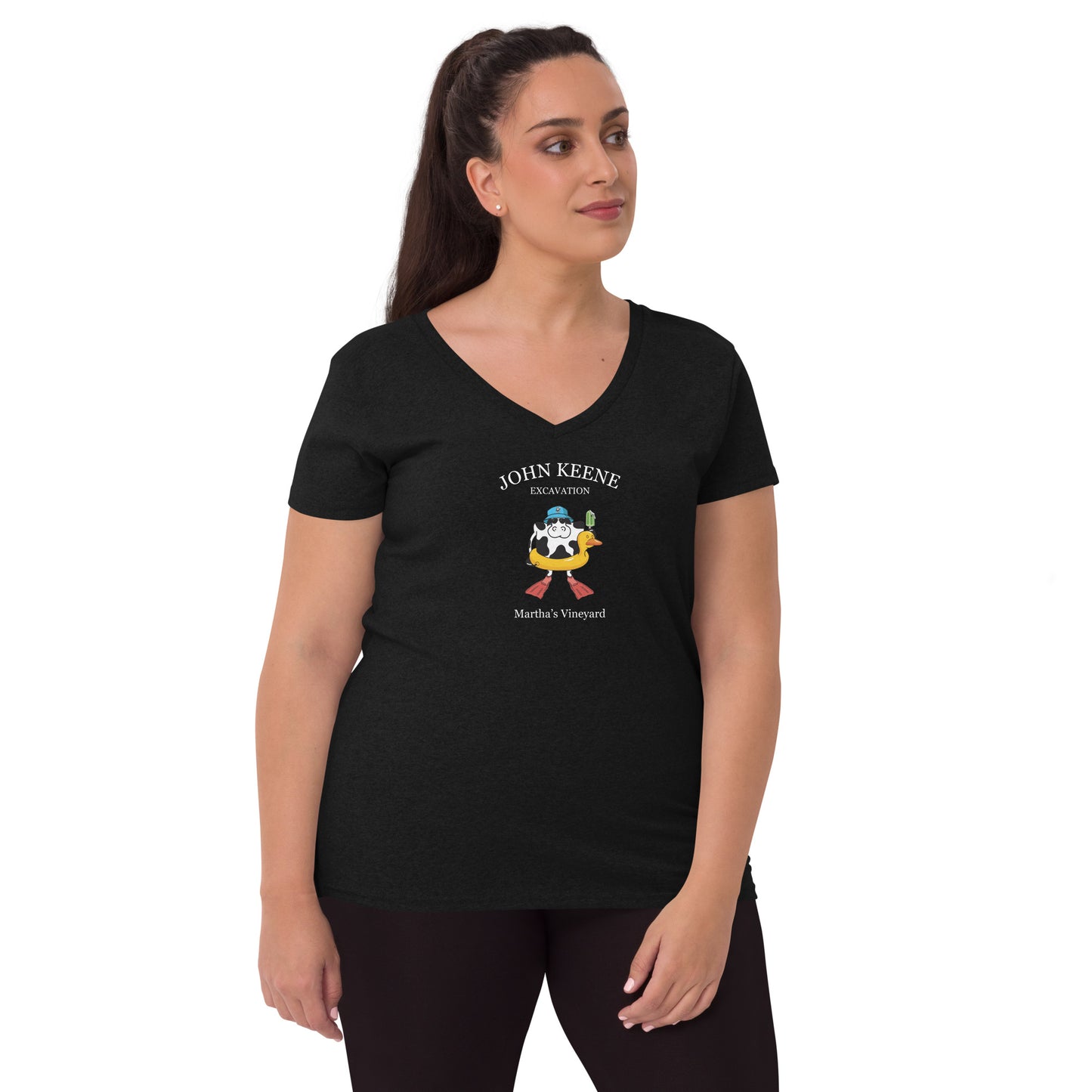 Women’s Summer Cow V-neck T-shirt