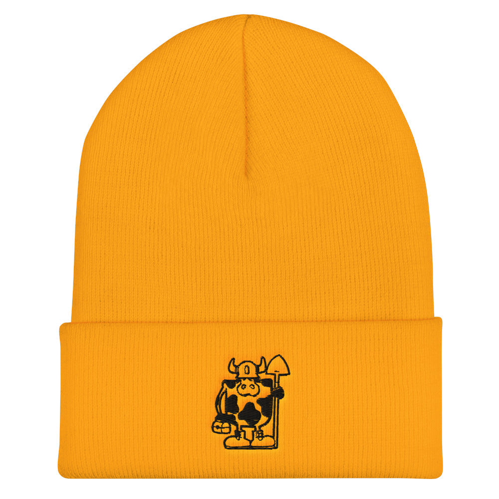 Cuffed Beanie - Black Stitching