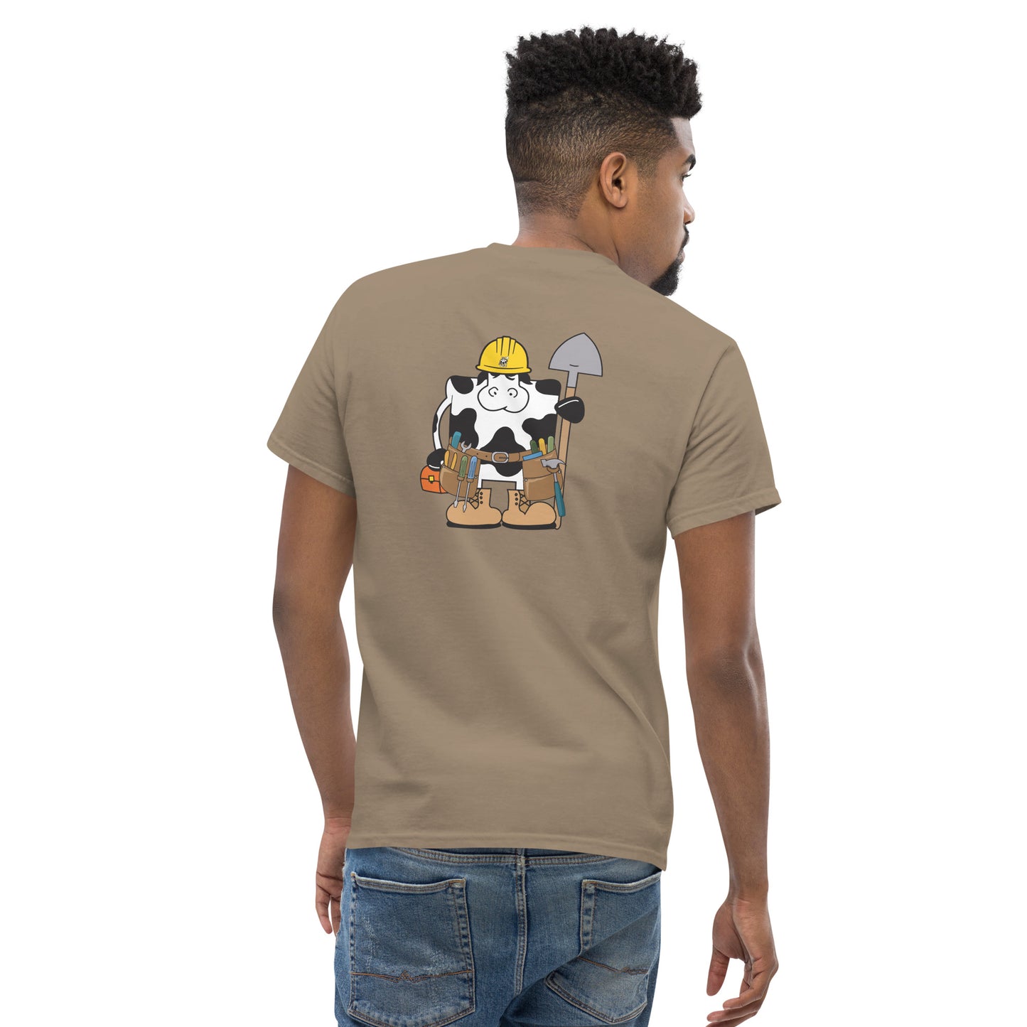 Construction Cow Adult Tee